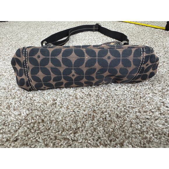 Fossil Marlow Crossbody shoulder bag messenger bag Canvas Leather Black Tan - Picture 12 of 14